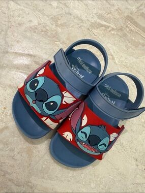 Mini Melissa Kids Blue & red lilo & Stitch Sandals